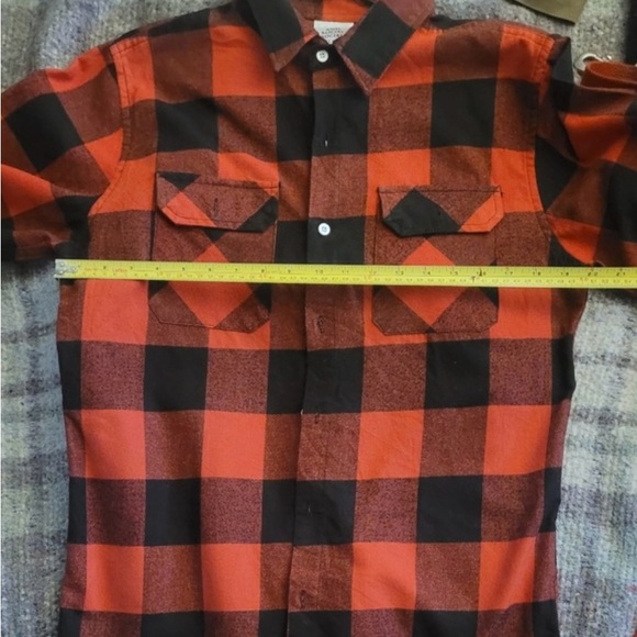 Anti Social Social Club Flannel Shirt Men's XL Red Black Plaid Check - Picture 6 of 7